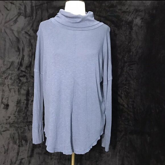 Paraphrase Blue Heathered Dolman Long Sleeve Top  - Size Medium - EUC - Picture 9 of 9
